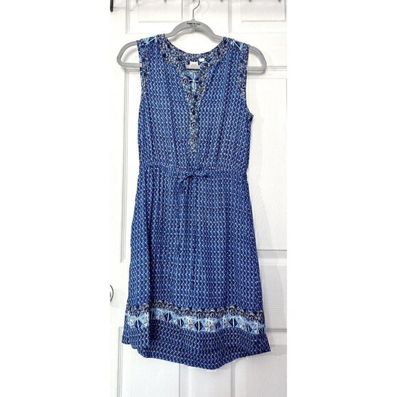 GAP Blue Patterned Midi Dress - Picture 8 of 9